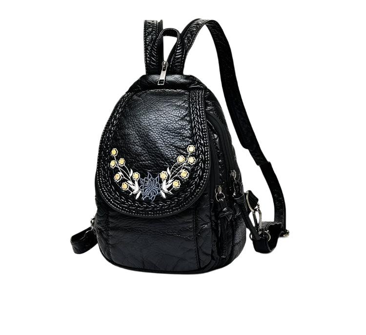 Mini K-Style PU Leather Backpack for Women - Fashion All-Match Small Travel Bag - JVMCL