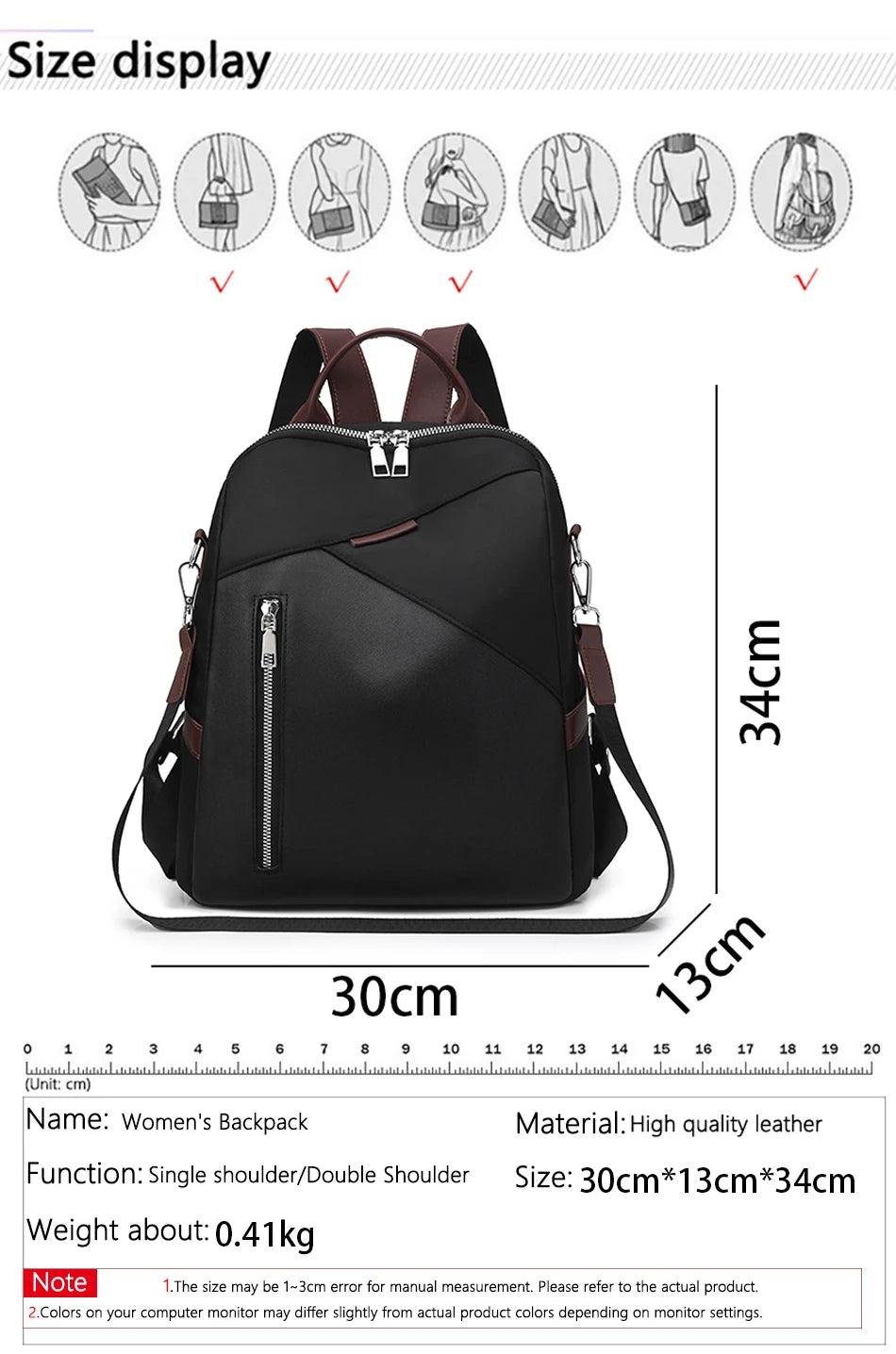 Anti-Theft Vintage PU Leather Backpack –Stylish & Spacious Travel and School Bag - JVMCL