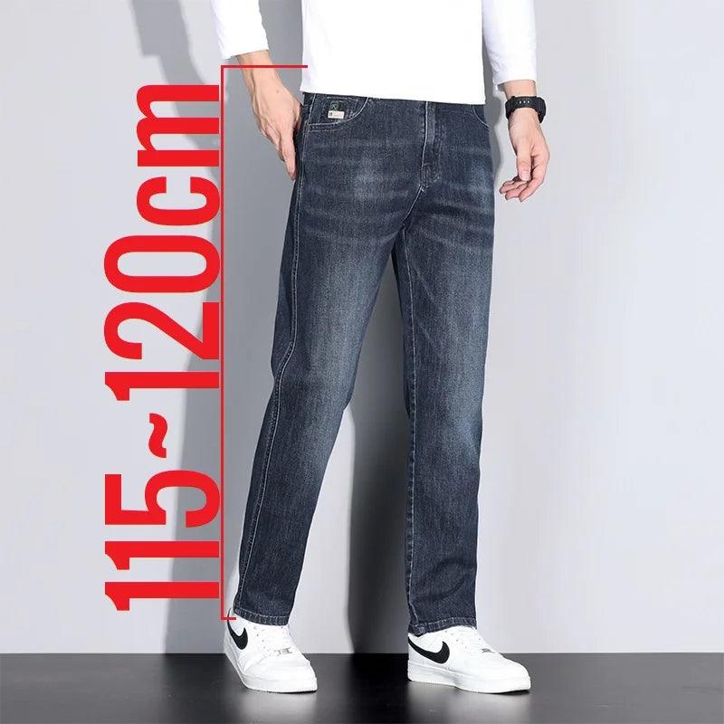 Men’s Extra-Long Straight Denim Jeans – Big & Tall Smart Casual Trousers - JVMCL