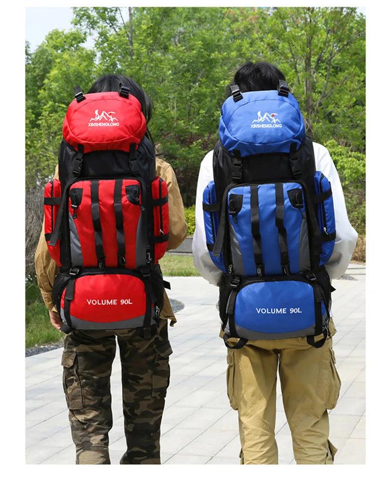 90L Waterproof Hiking & Trekking Backpack – Large Capacity Outdoor Travel Bag - JVMCL