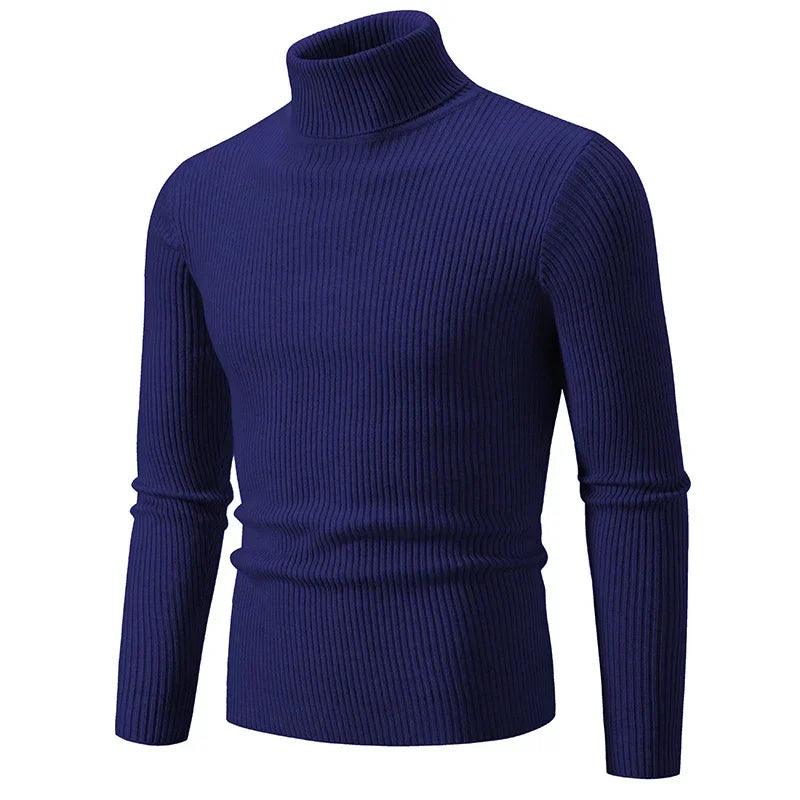 Warm & Comfortable Trendy High Street Turtleneck Knitted Sweater for Men - JVMCL