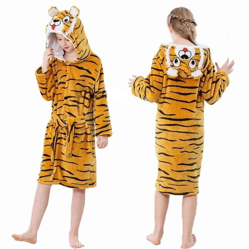 Shark & Dinosaur Bathrobe Cute Hooded Animal Cartoon Pajamas for Kids - JVMCL