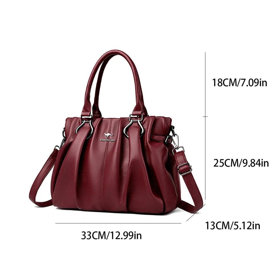 Luxury Soft Leather Casual Tote Bag – High-Quality Designer Handbag for Women - JVMCL