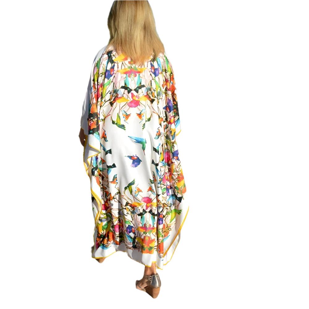 Plus Size Bohemian Nightdress - Silky Beach Robe & Homewear for Women - JVMCL