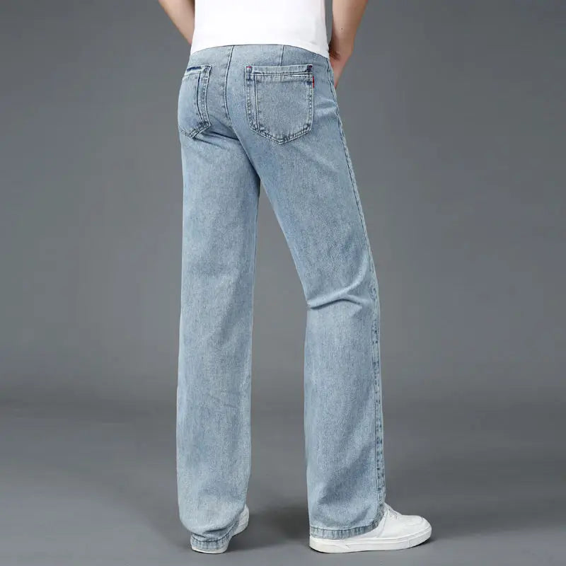 Casual Fashion Men’s Vintage Wide-Leg Jeans for Effortless Style