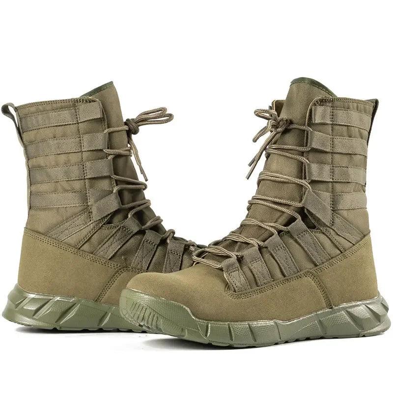 Lightweight Combat Boot – Green Desert Brown Tactical Hiking Boots for Men - JVMCL