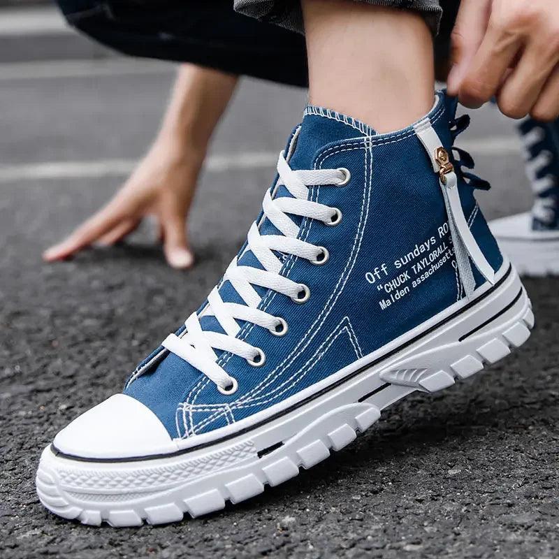 Fashion Breathable & Lightweight High-Top Canvas Casual Comfort Sneaker Shoes - JVMCL