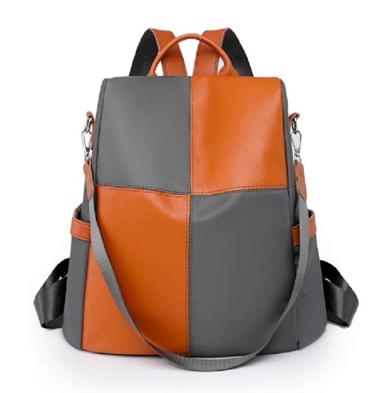 Large-Capacity PU Leather Backpack – Casual & Anti-Theft Travel Shoulder Bag - JVMCL