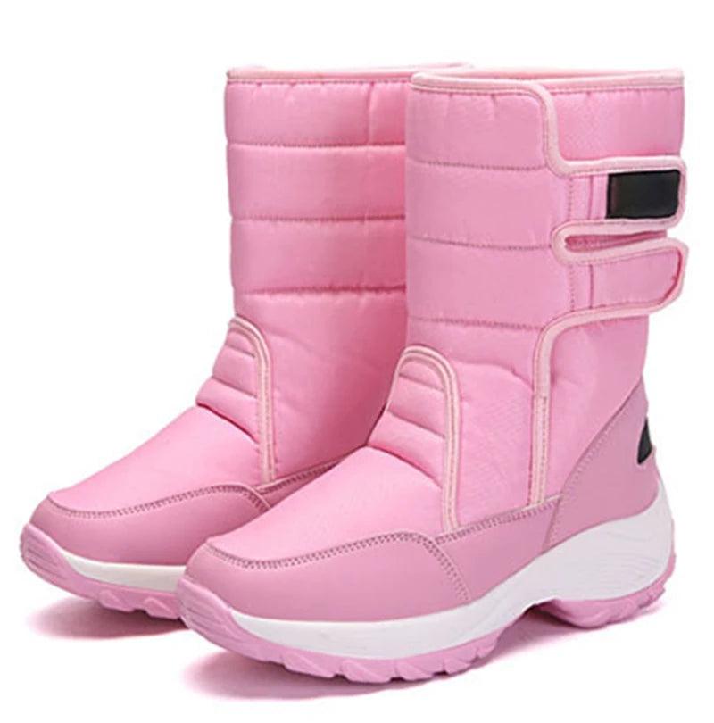 Winter Snow Boots – Women's Warm Outdoor Waterproof Cotton Plush Lining Boots - JVMCL