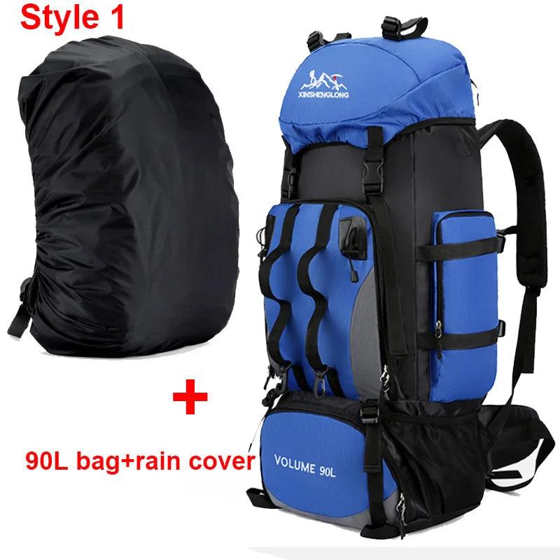 90L Waterproof Hiking & Trekking Backpack – Large Capacity Outdoor Travel Bag - JVMCL