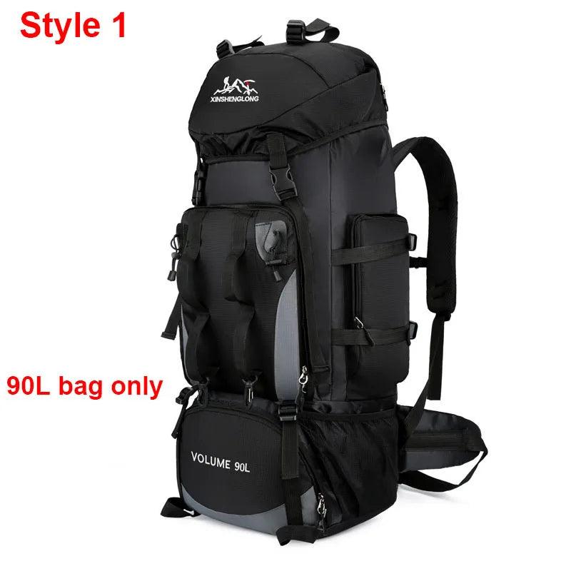 90L Waterproof Hiking & Trekking Backpack – Large Capacity Outdoor Travel Bag - JVMCL