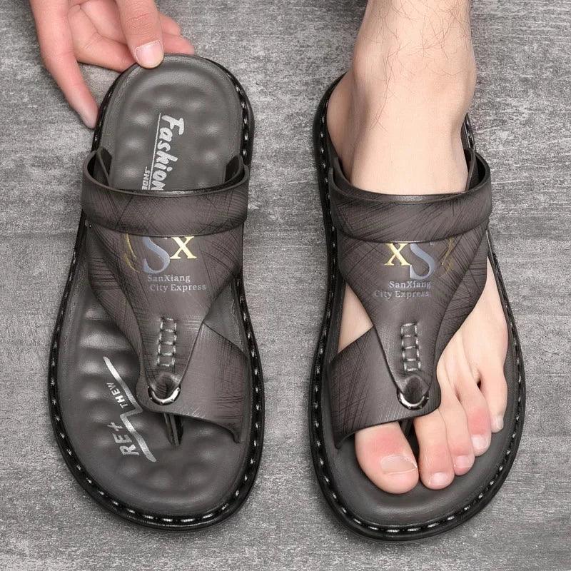 Comfort and Style Men’s Luxury Soft-Soled Anti-Slip Outdoor Beach Shoe Sandals - JVMCL