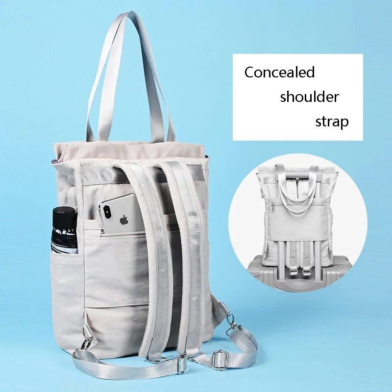 Waterproof Stylish Laptop Backpack for Women - Korean Fashion Oxford Canvas with USB Port - JVMCL