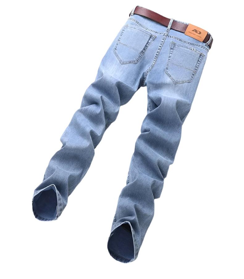 Men's Thin Casual Stretch Fashion Business Casual Straight Classic Denim Pants - JVMCL