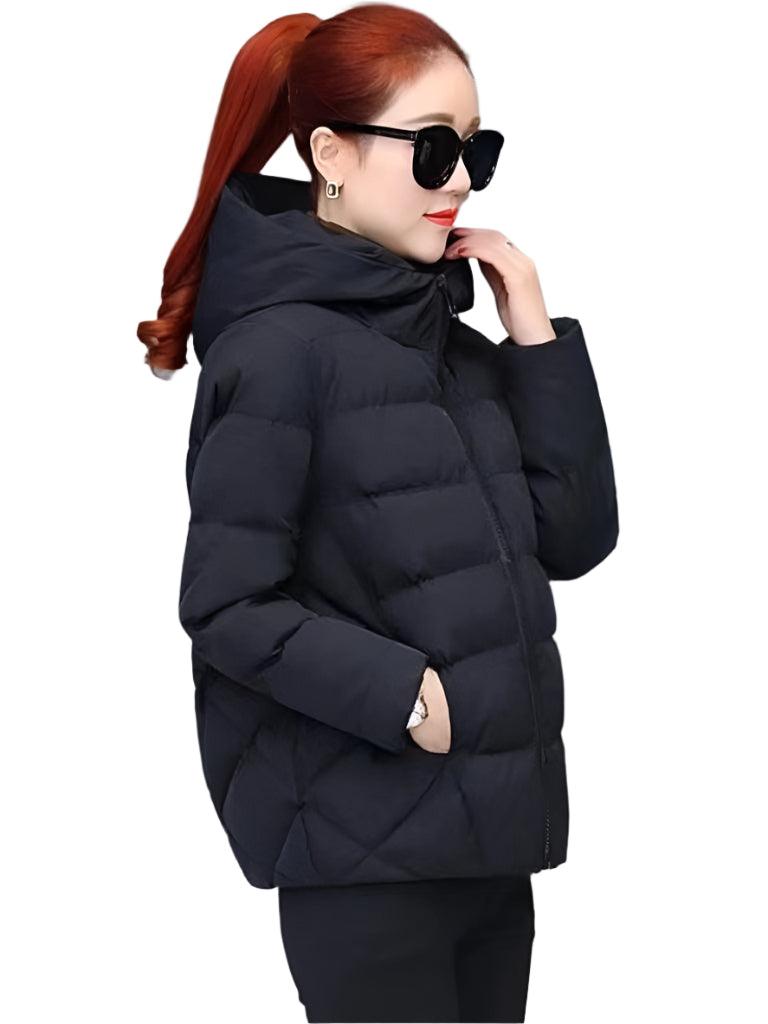 Cotton Padded Coat Autumn Winter Slim Short Hooded Warm Thicken Jackets - JVMCL