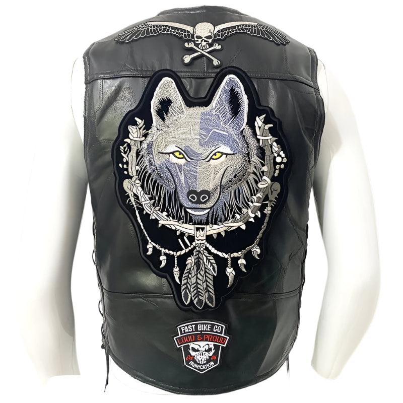 Men's Sleeveless Motorcycle Streetwear Biker Waistcoat Vest Leather Jacket - JVMCL