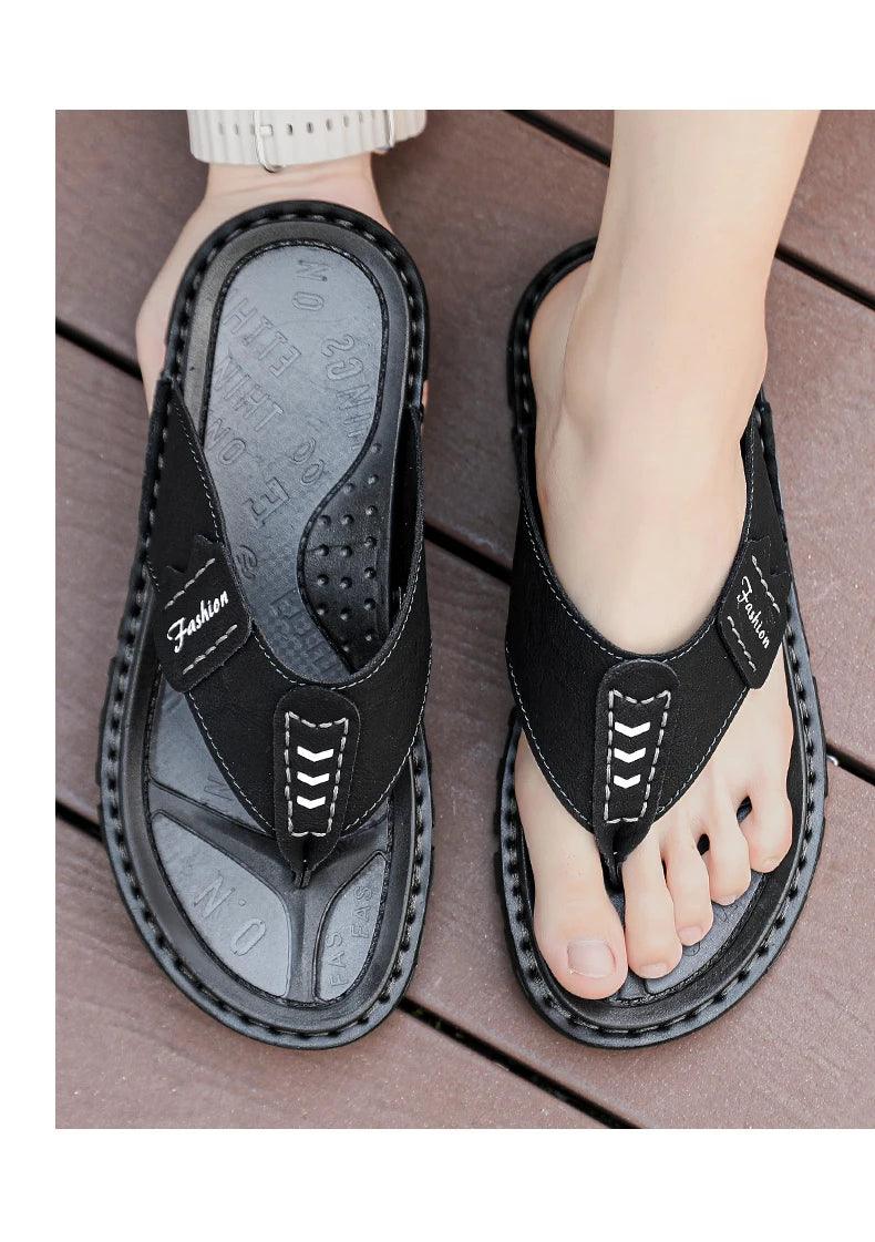 Comfortable Casual Non-slip Beach Flip Flops Plus Size Men's Outdoor Sandals - JVMCL