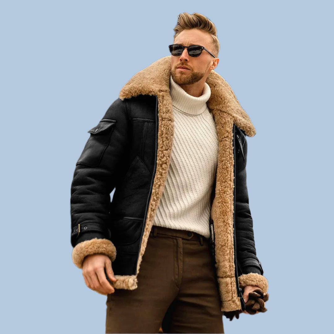 Cold Resistant Fur Integrated Men's Parkas Coat Thickened Faux Fur Cotton Jacket - JVMCL