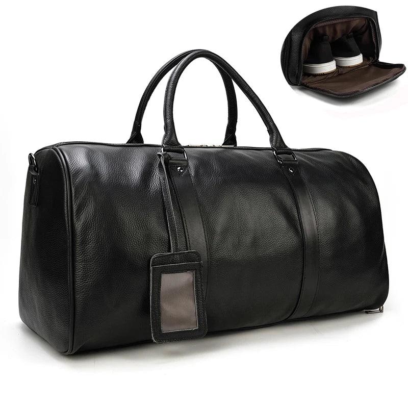 Premium Vintage Elegance & Ultimate Functional Cowskin Leather Travel Bag - JVMCL