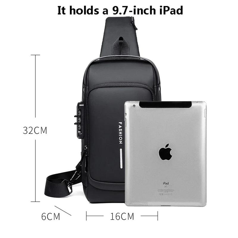 Secure Stylish & Multi-Functional Men's Anti-Theft Travel Sling & Crossbody Bag - JVMCL