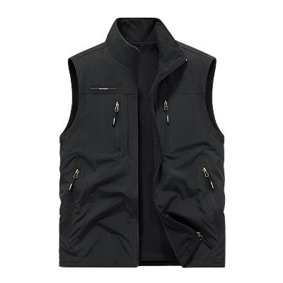 Men's Multi-Pocket Vest - Casual Outdoor Windproof Waterproof Sleeveless Jacket - JVMCL