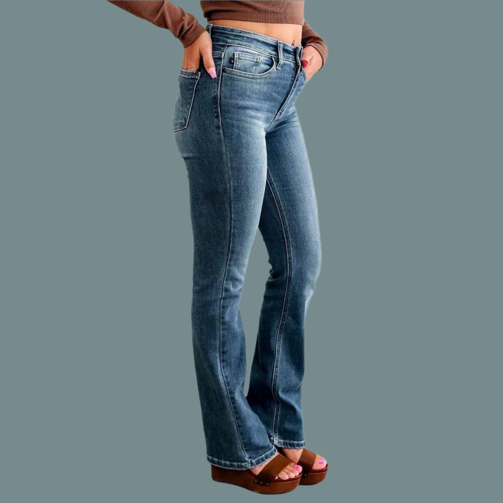 Women's High-Stretch Bootcut Flare Jeans – Classic, Chic & Ultra-Thin - JVMCL