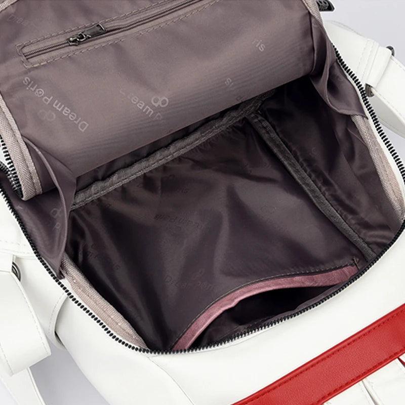 Chic Soft Leather Backpack – Stylish & Functional Travel Companion - JVMCL