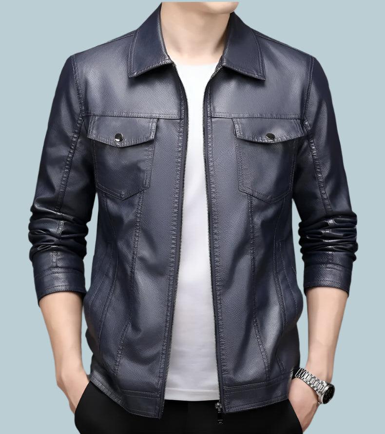 Sleek Durable Slim fit High-Quality New Men's Casual PU Leather Jacket - JVMCL