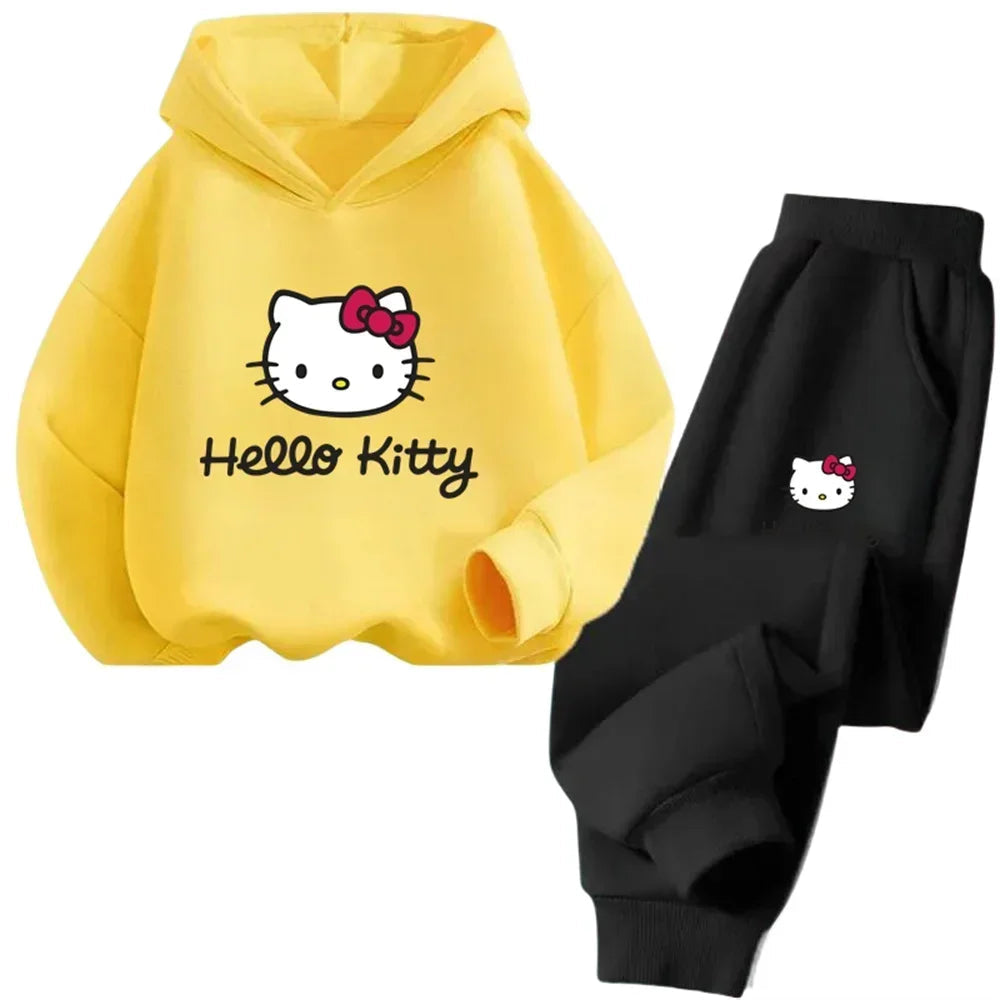 Girls' Hoodie & Pants Set – Cute Anime Tracksuit for Kids & Teens - JVMCL