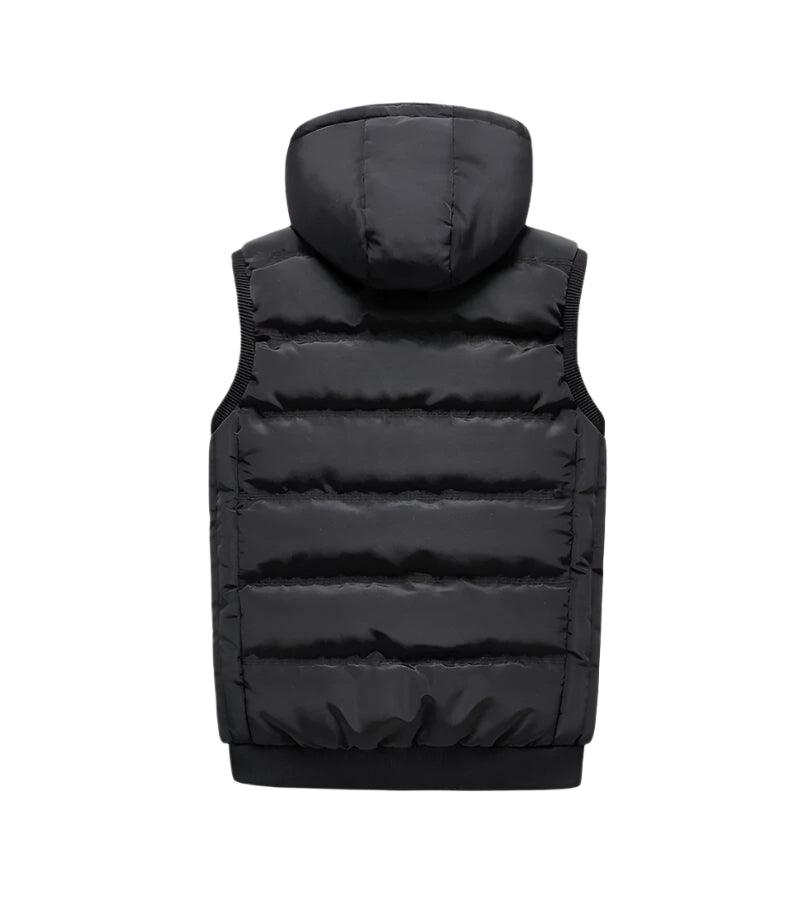 Fashion Comfortable Men's Winter Hooded Vest - Casual Outdoor Cotton-Padded Jacket - JVMCL