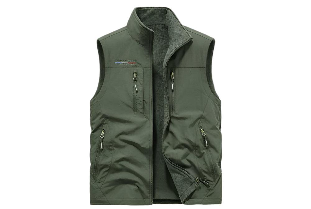 Men's Multi-Pocket Vest - Casual Outdoor Windproof Waterproof Sleeveless Jacket - JVMCL