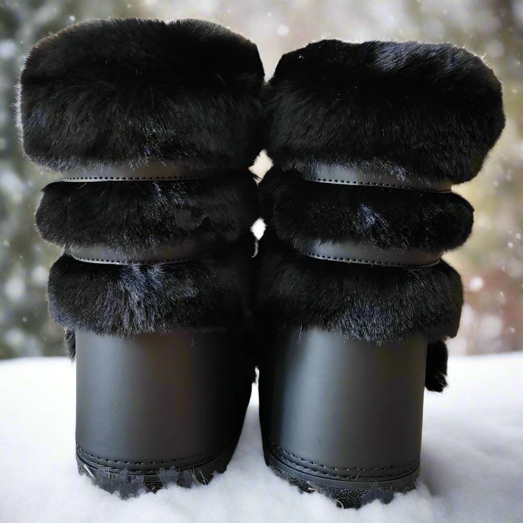 Winter Faux Fur Snow Boots – Fluffy Waterproof Mid-Calf Boots for Women - JVMCL