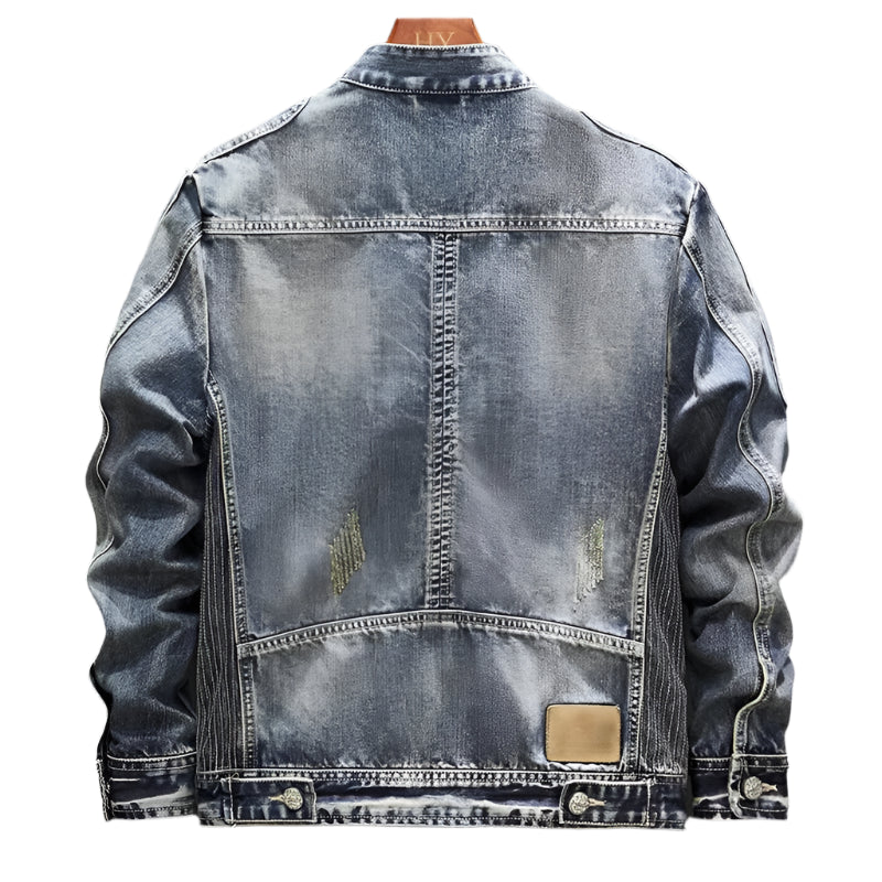 Luxurious Trendy Y2K Cowboy Bold Vintage Men’s Zip Denim Jacket Coat