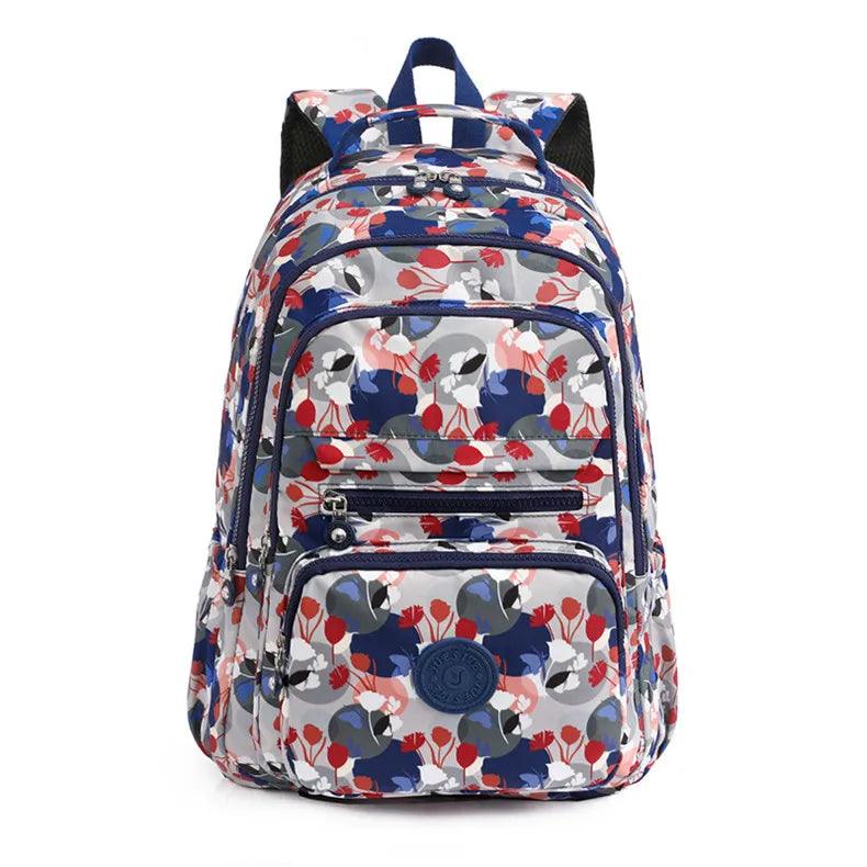 Extra-Large Women’s Floral Travel Rucksack for School, Hiking & Outdoor Backpack - JVMCL