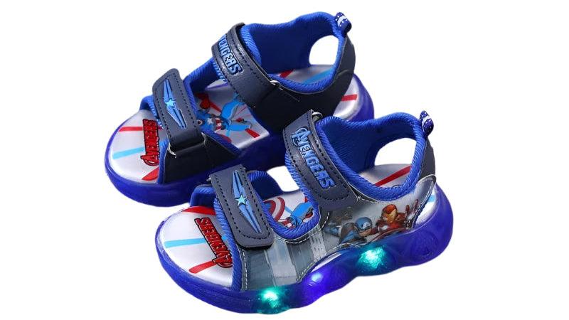 Marvel Spider-Man and Princess Toddler LED Light-Up Sandals Shoes - JVMCL