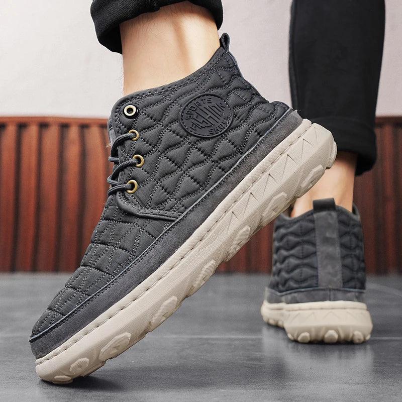 Comfortable Stylish Winter Warm Men’s Boots – Waterproof Non-Slip Plush Sneakers - JVMCL