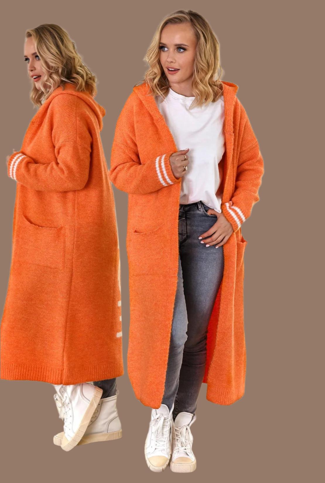 Maxi Soft Loose Long Knitted Hooded Cardigan Sweater Coat for Women - JVMCL