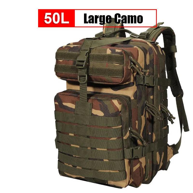 Tactical Waterproof Outdoor Backpack –Multifunctional Hiking, Camping, Travel Bag - JVMCL