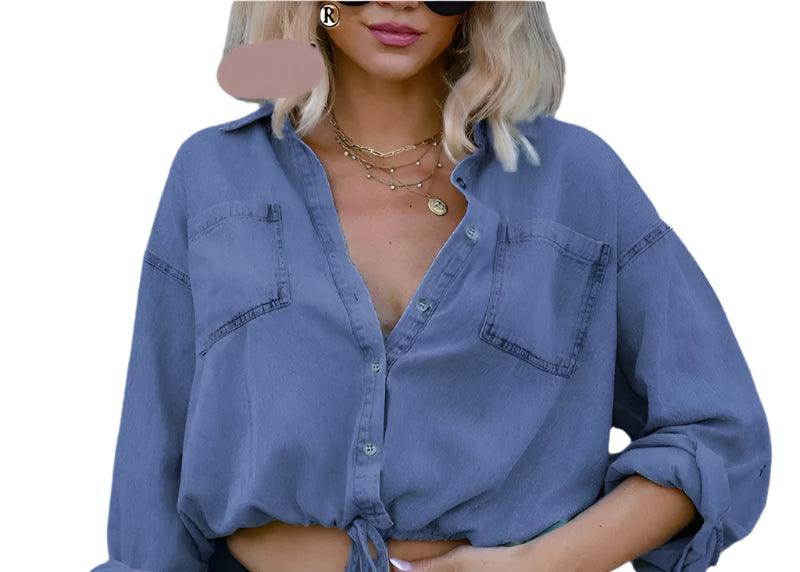 Versatile, Stylish and Perfect Everyday Casual Denim Cardigan Shirt for Women - JVMCL