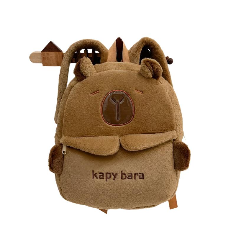 Cute Animal Embroidered Large-Capacity Plush Shoulder Bag Backpack for Outings - JVMCL