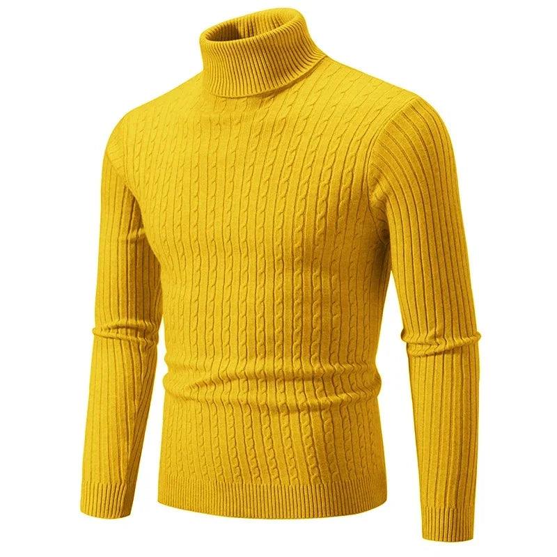 Men's High Neck Turtleneck Sweater – Stylish & Warm Winter Pullover - JVMCL