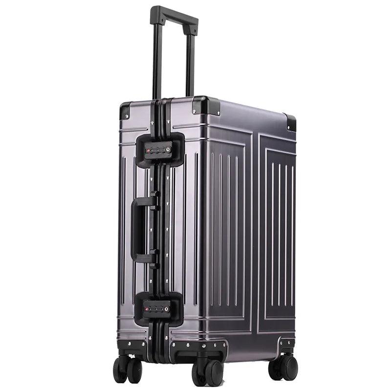 100% Aluminum-Magnesium Alloy Rolling Travel Suitcase - JVMCL