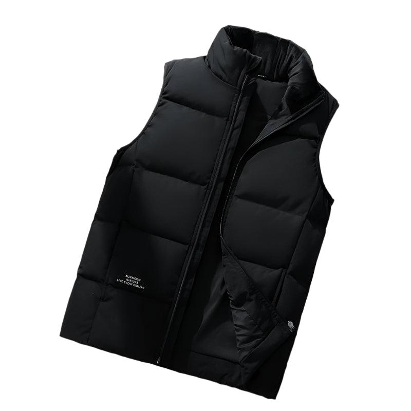 Functional Sleeveless Design Warm Down Vest Jacket with Vertical Collar - JVMCL