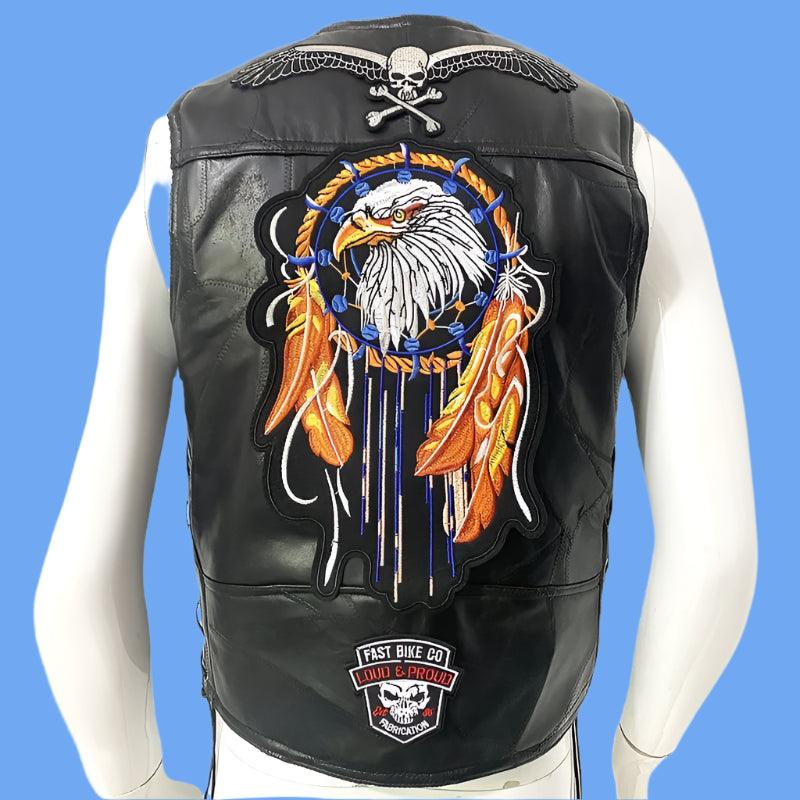 Men's Sleeveless Motorcycle Streetwear Biker Waistcoat Vest Leather Jacket - JVMCL