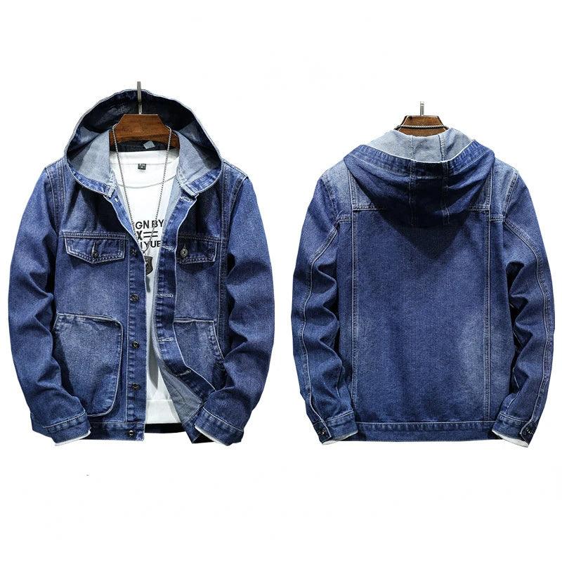 Men's Casual Denim Hooded Jacket – A Versatile Streetwear Classic - JVMCL