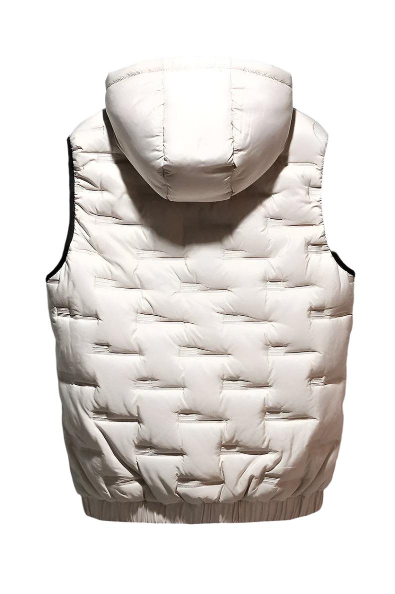 Pleated Solid Padded Vest Windproof Warm Sleeveless Jacket Casual Waistcoat - JVMCL