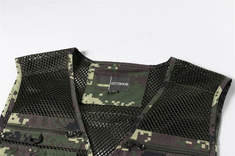 Men's Camouflage Hunting Vest - Multi-Pockets Breathable Sleeveless Jacket Outdoor Fishing Waistcoat - JVMCL