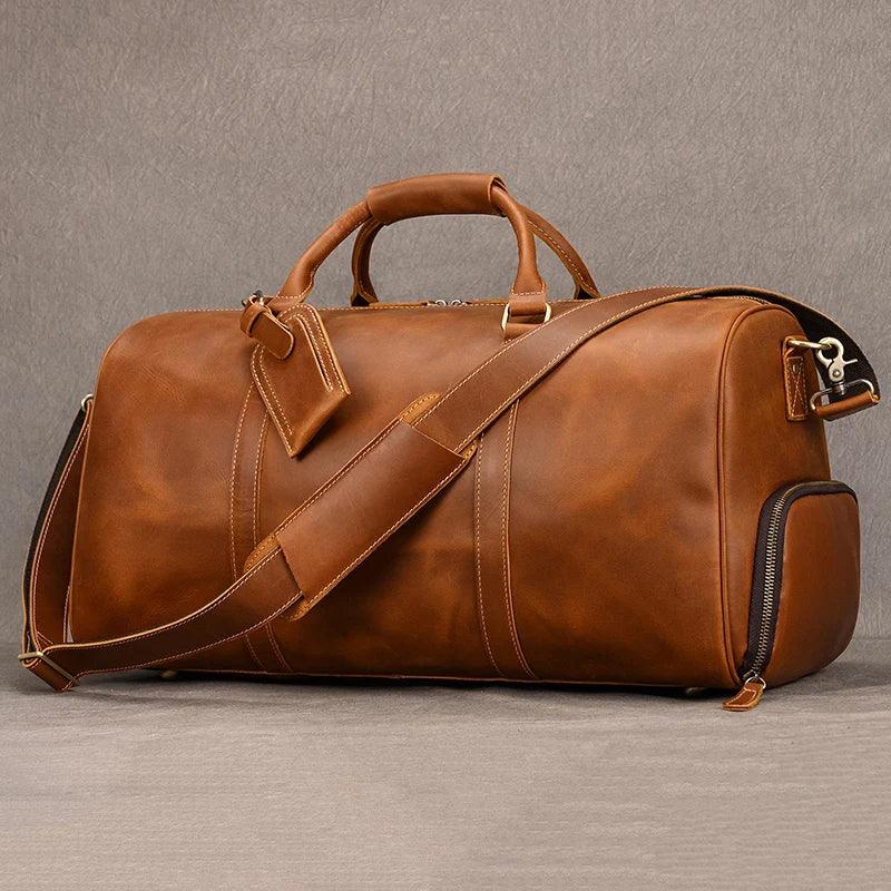 Premium Vintage Elegance & Ultimate Functional Cowskin Leather Travel Bag - JVMCL