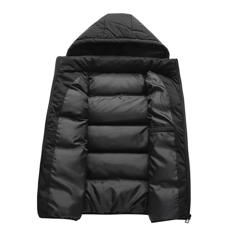 Warm and Stylish Men's Autumn and Winter Thick Hooded Vest with Detachable Hat - JVMCL