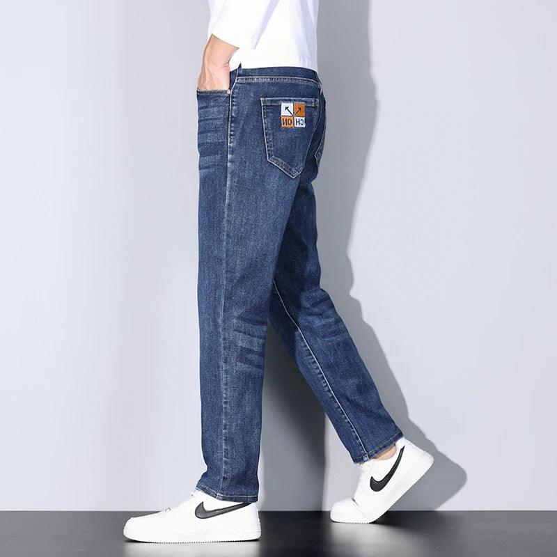 Men’s Extra-Long Straight Denim Jeans – Big & Tall Smart Casual Trousers - JVMCL